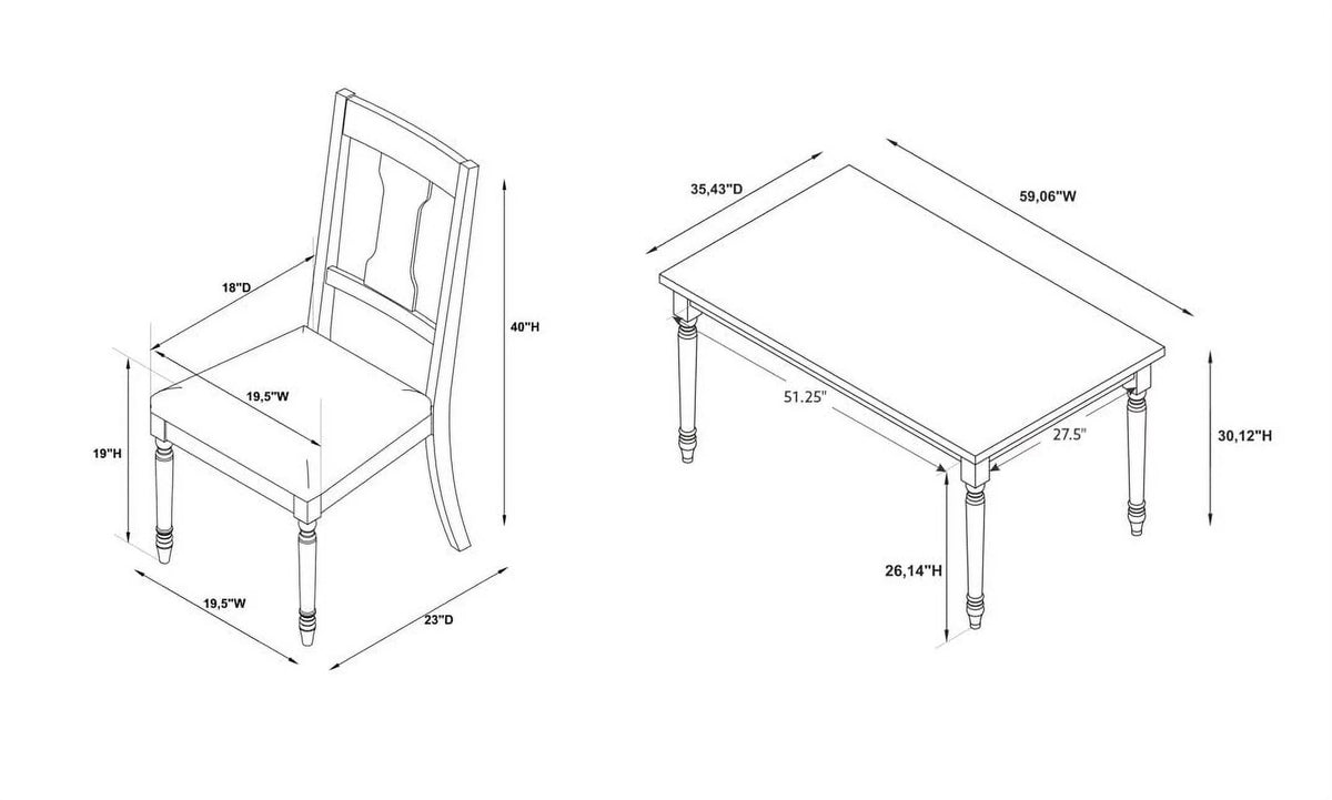 5-Piece Dining Set Y465