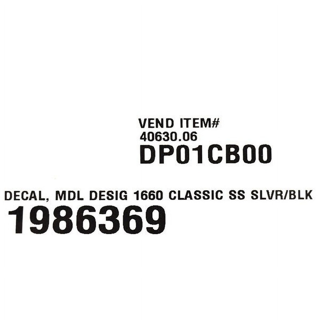 1660 Classic SS Silver Boat Decal (Pair) U7317