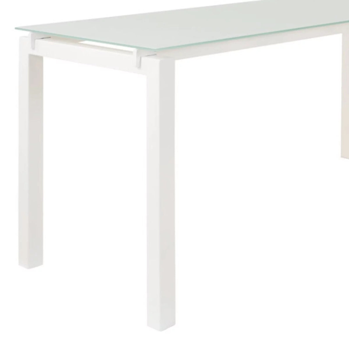 L Shape Desk with Frosted Glass Top V516433