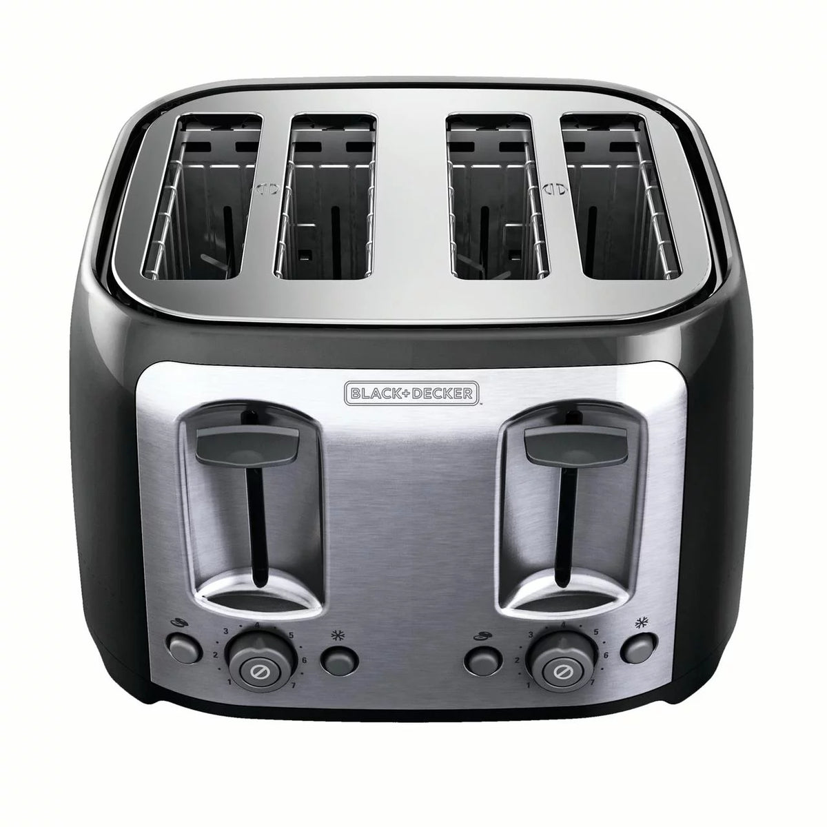 4-Slice Toaster with Extra-Wide Slots, Black/Silver W223236