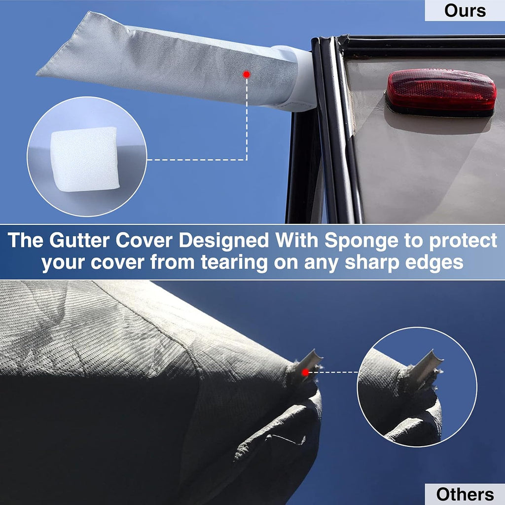 Waterproof 500D Travel Trailer Cover with 4 Tire Covers I752