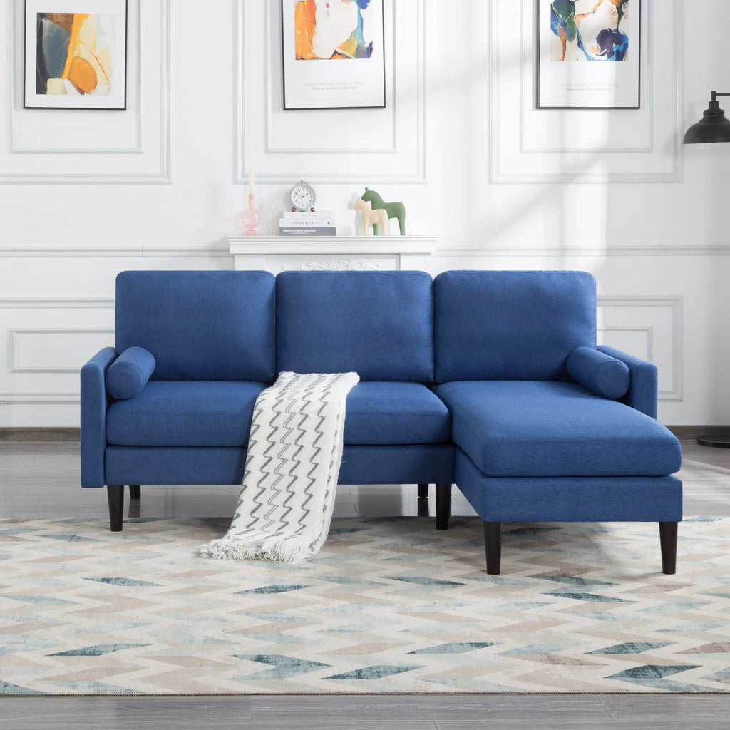 72 inch L-Shape Reversible Sectional Sofa with Two Pillows A5822