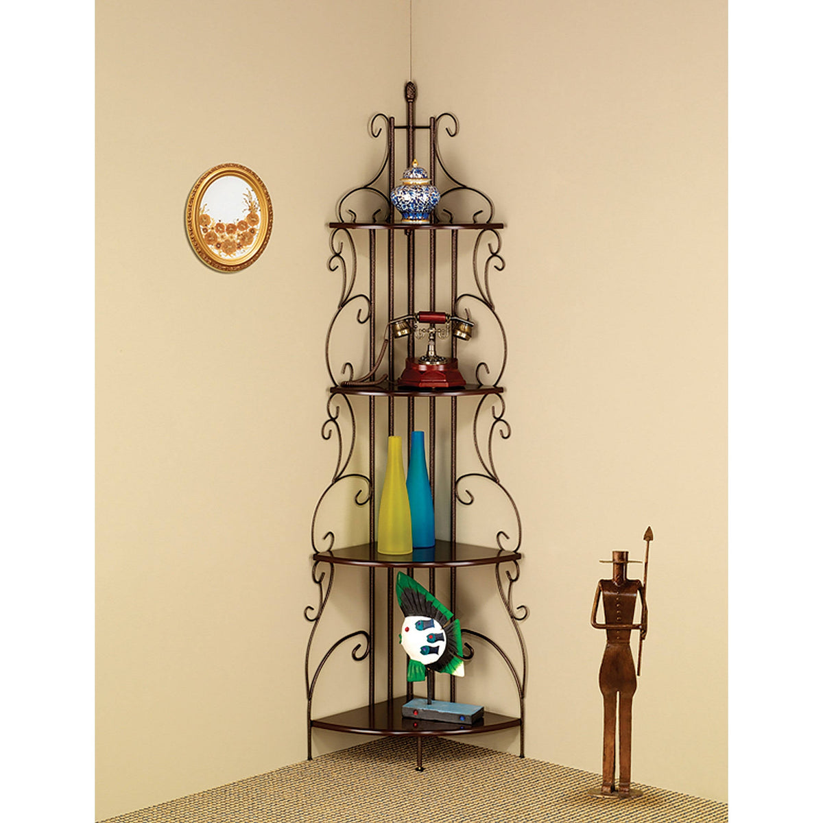 4-Shelf Corner Bookcase R975