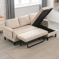 3 Seats Sleeper Sectional Sofa with Pull Out Bed Q148