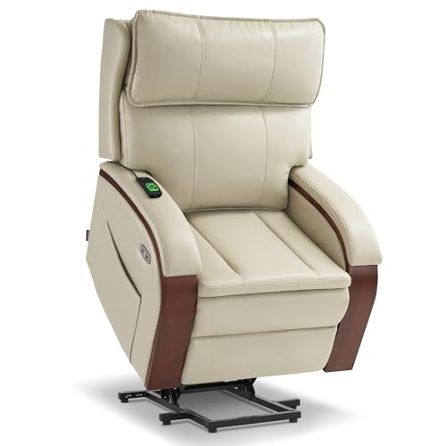 Power Lift Recliner Chair Sofa with Massage and Heat Faux Leather T911424