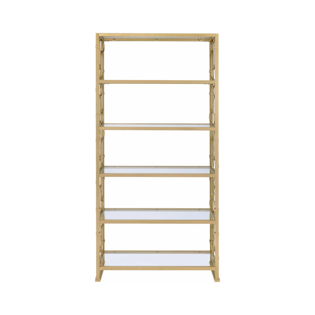 Clear Glass & Gold Bookshelf U166167