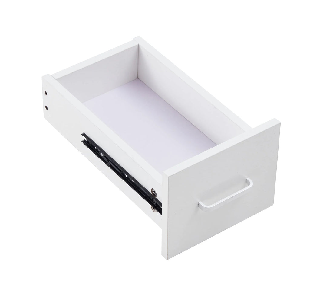 White Computer Desk with Drawers and Locker X290