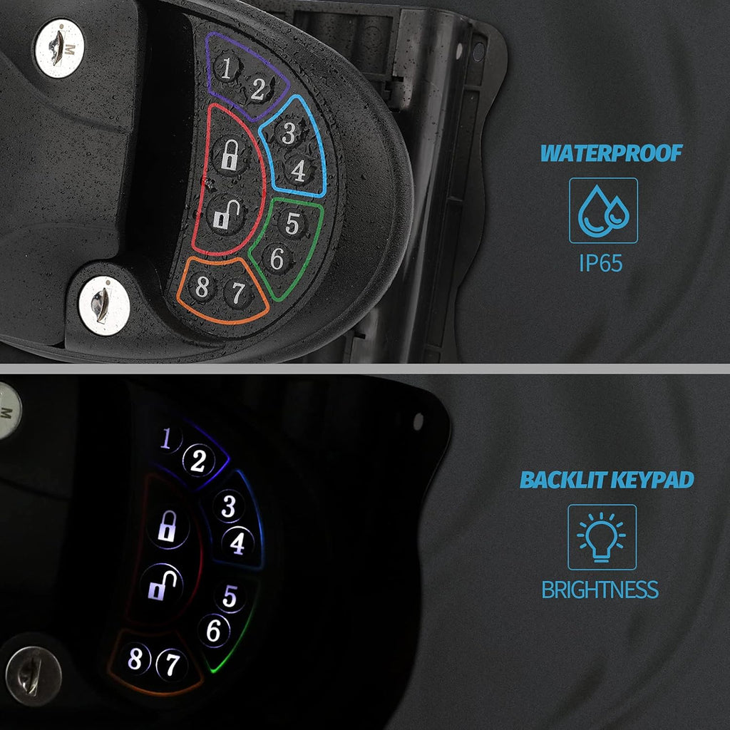 Keyless Entry Door Lock with 2 Key Fobs and Backlit Keypad P335492