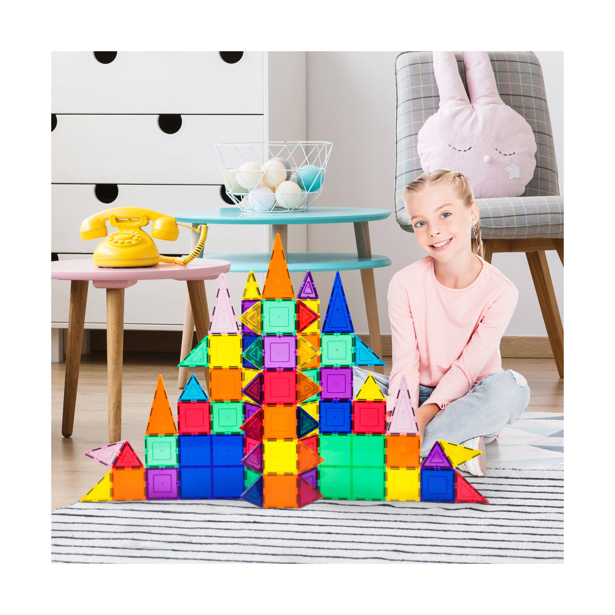 101-Pc Magnetic Building Block Set Y71250
