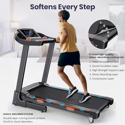 15% Auto Incline Folding Treadmill with Wide Belt, 320 lb Capacity R4292