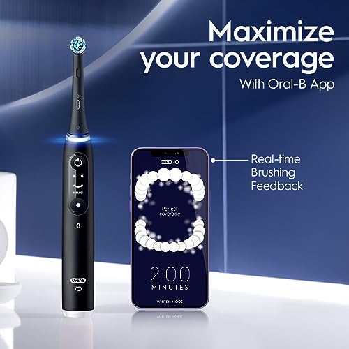 Grey Opal Rechargeable Electric Toothbrush with Pressure Sensor, 5 Cleaning Settings, Travel Case K489592