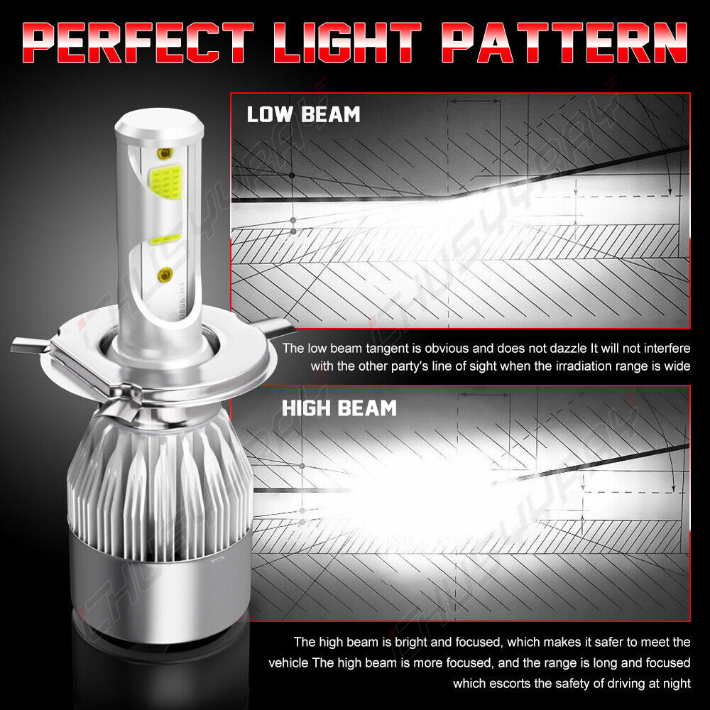 4pcs LED Headlight Bulbs Combo I3498
