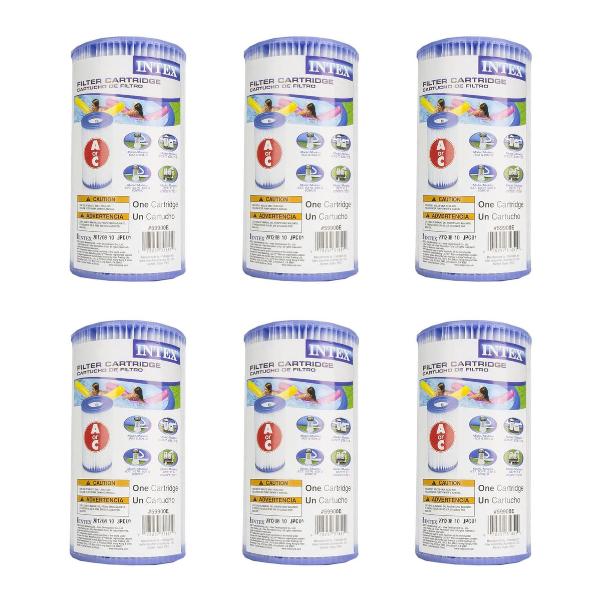 Type A or C Pool Filter Cartridge Pack of 6 W291