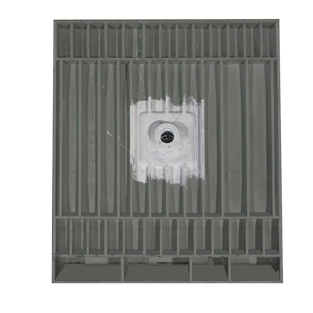 Triple Curb Shower Pan with Center Drain D138