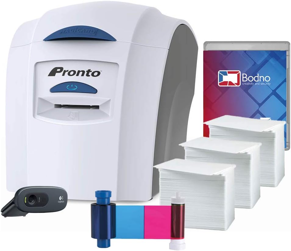 Silver Edition ID Card Printer with Camera and 300 Cards X846531