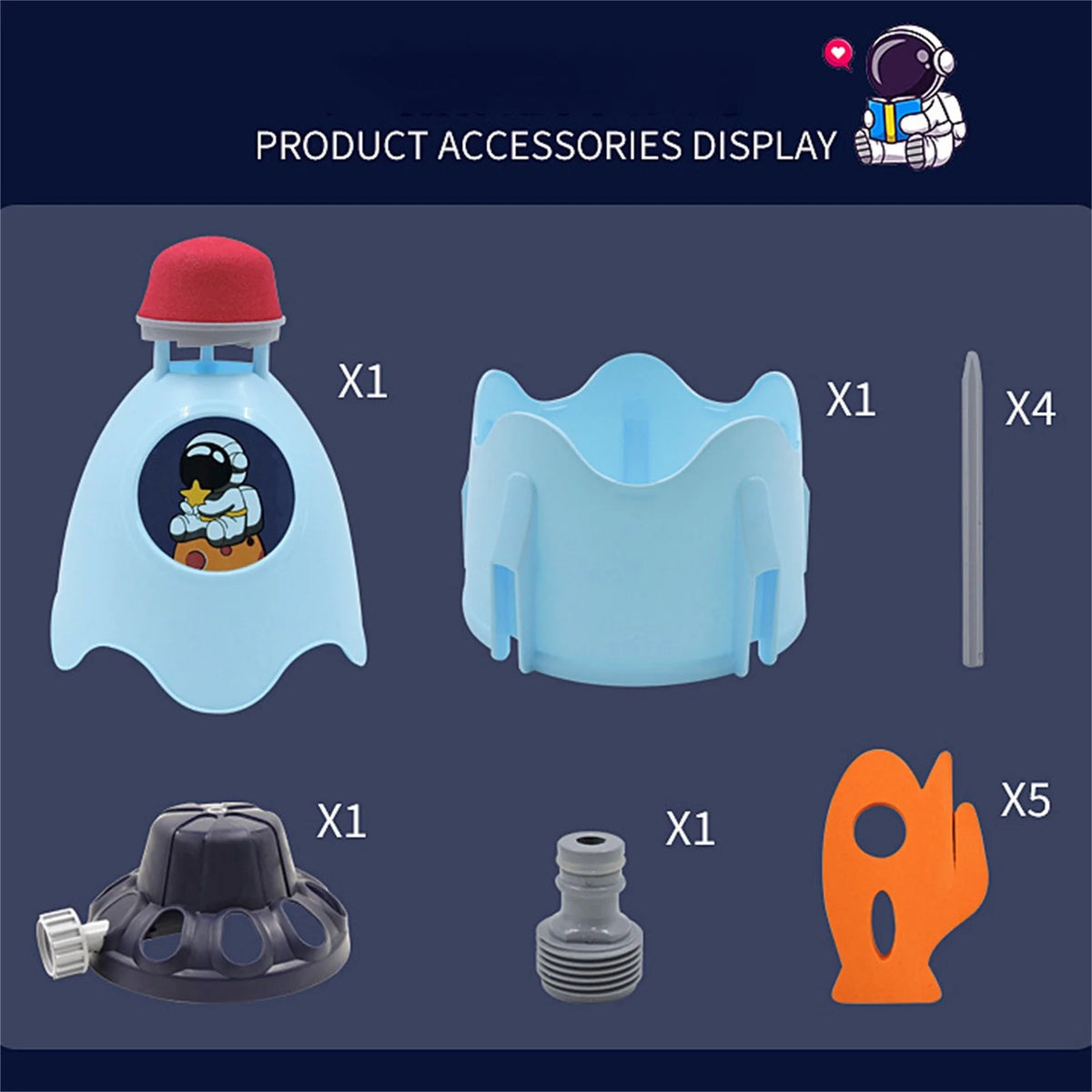 Water Spray Rocket Sprinkler Toy X390876
