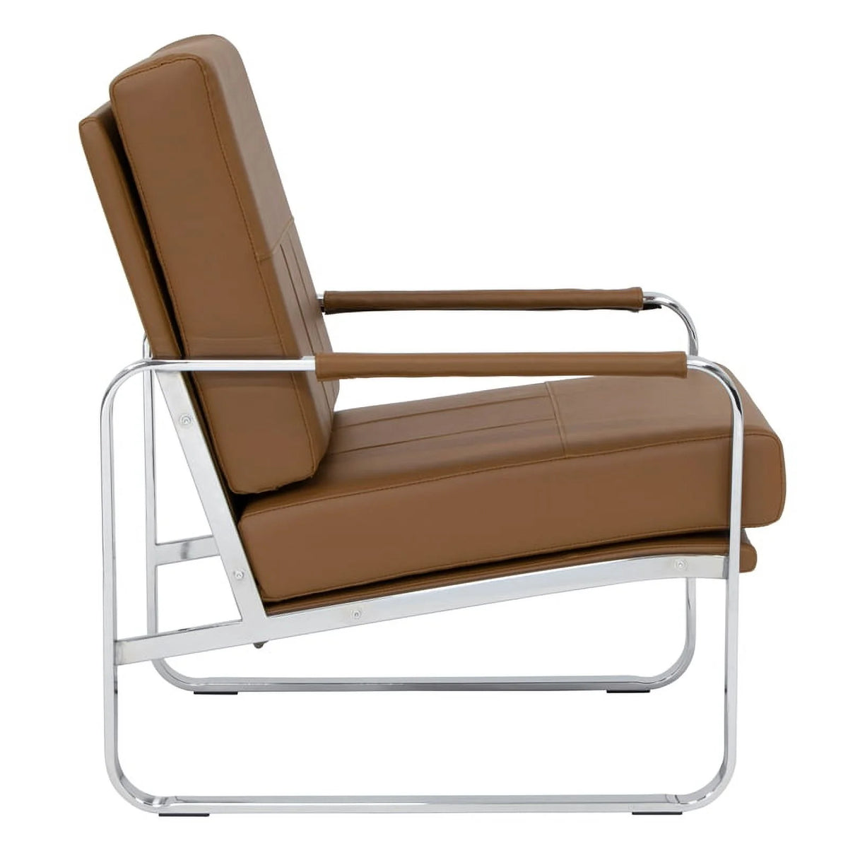 Caramel Brown 2-Piece Accent Chair and Ottoman Set Y6625