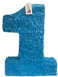 20" Tall Solid Bright Blue Number One Pinata E4758