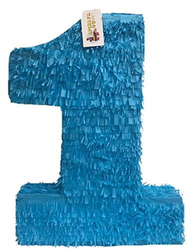 20" Tall Solid Bright Blue Number One Pinata E4758