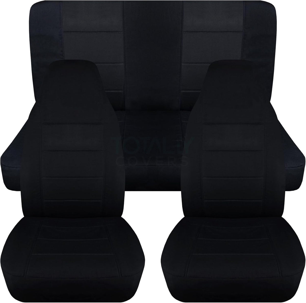 Black & Yellow Full Set Seat Covers for Jeep Wrangler TJ O50273