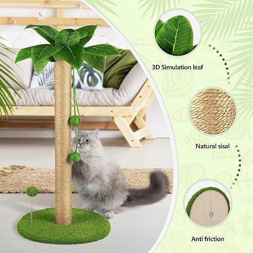 26 Cat Scratching Post with Sisal Rope and Ball Toys F56182