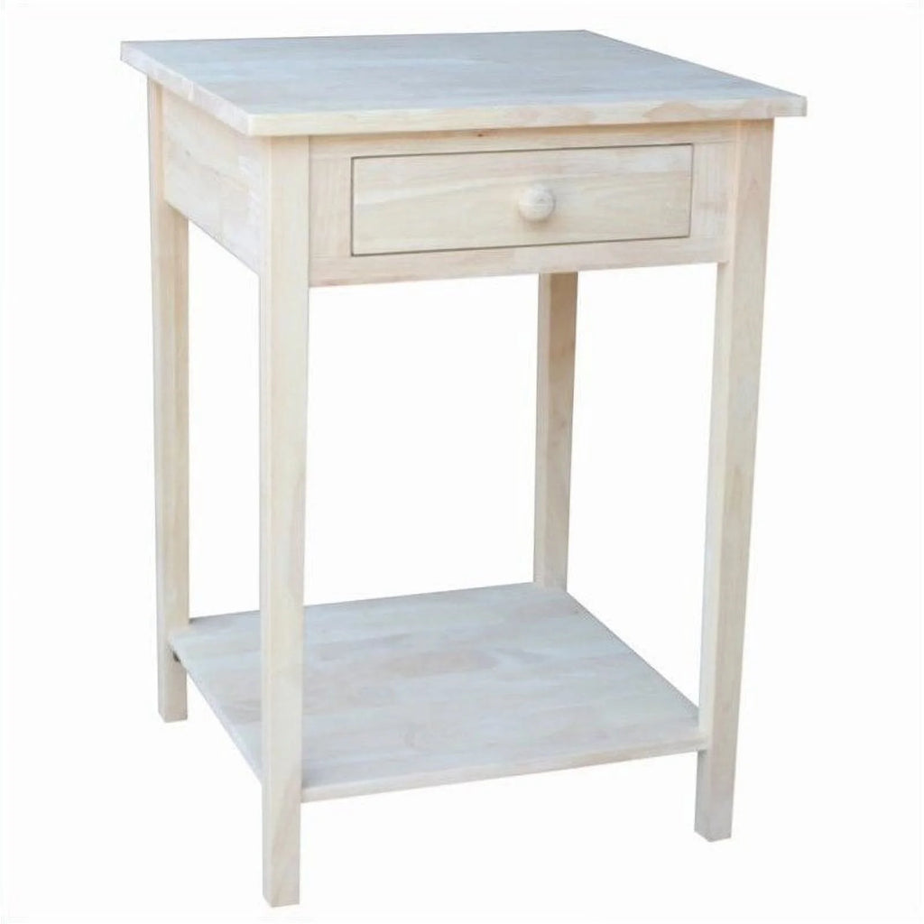 Unfinished 1-Drawer Bedside Table D290