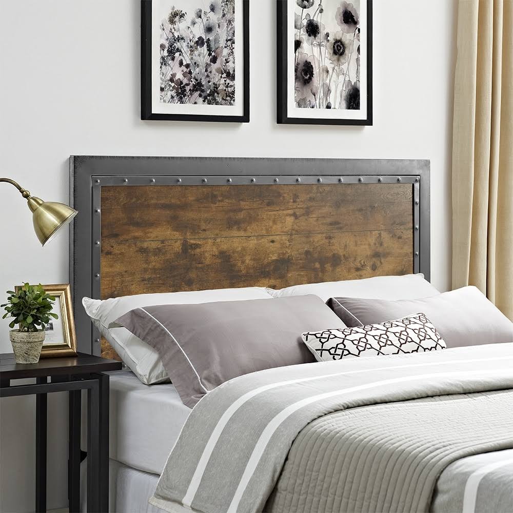 Queen Metal and Wood Headboard F14996