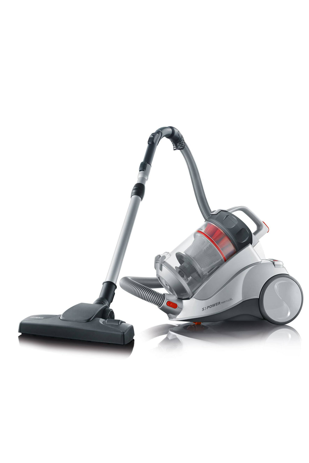 Bagless Canister Vacuum Cleaner, Corded, Polar Silver V69913