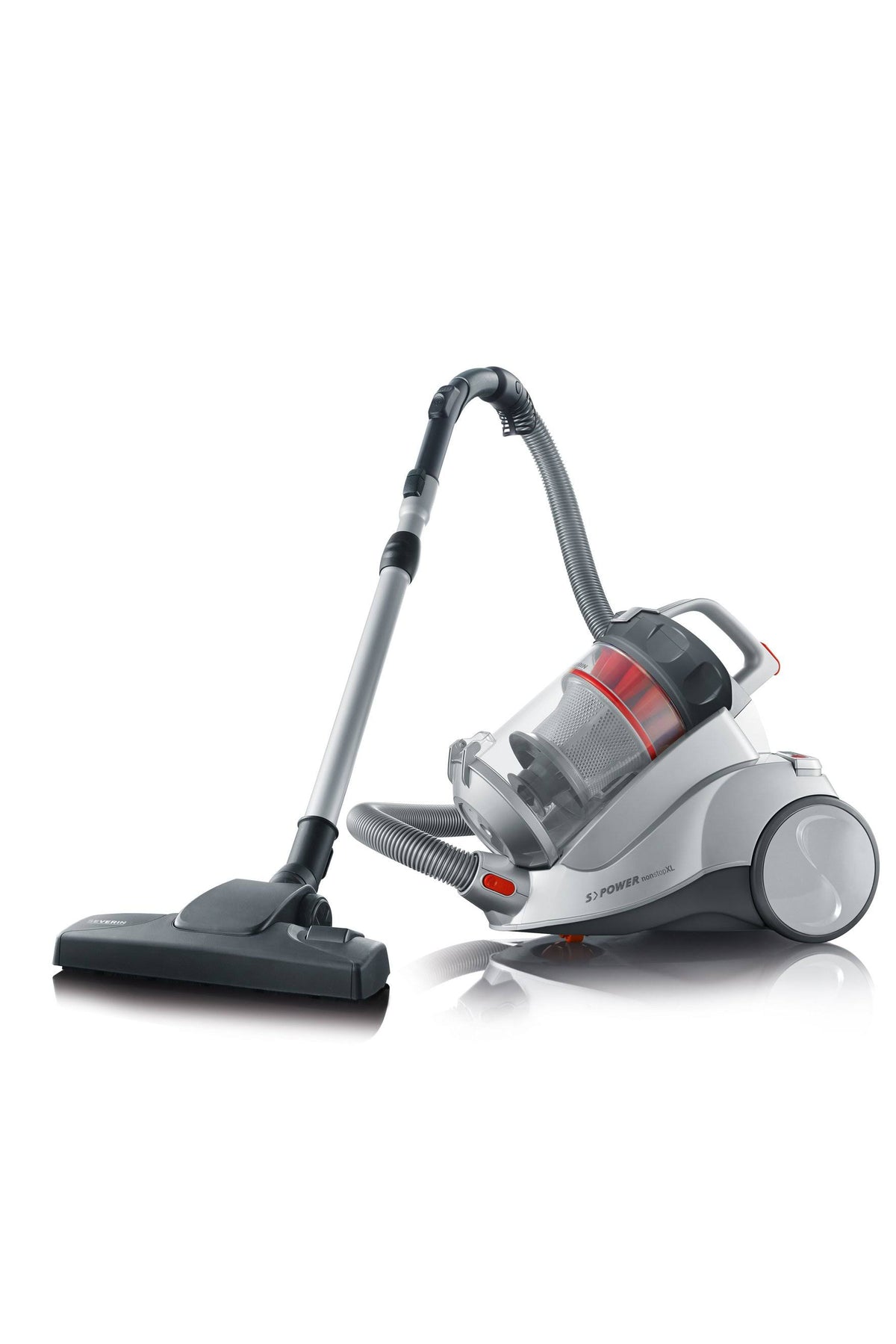 Bagless Canister Vacuum Cleaner, Corded, Polar Silver V69913