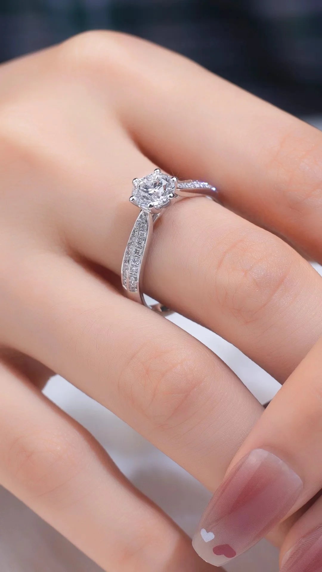 1.5 Carat Moissanite Double Halo Engagement Ring G611