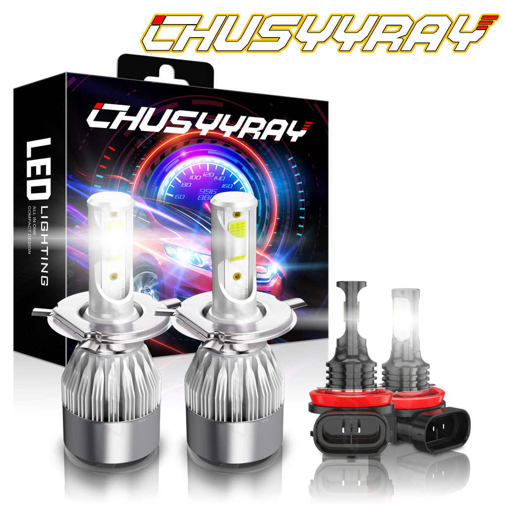 4pcs LED Headlight Bulbs Combo I3498
