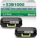 2 Pack Black High Yield Remanufactured Toner Cartridge E682422