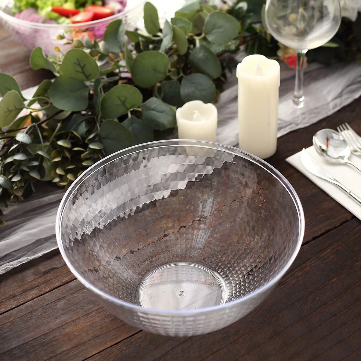 Clear 2qt Disposable Plastic Punch Bowl X4406