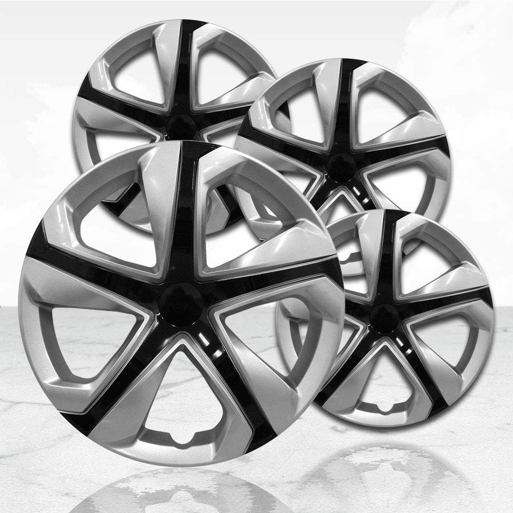 16 Silver/Black Hubcaps Wheel Covers Set of 4 J85553