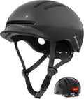 Black Bicycle Helmet with Light E3655