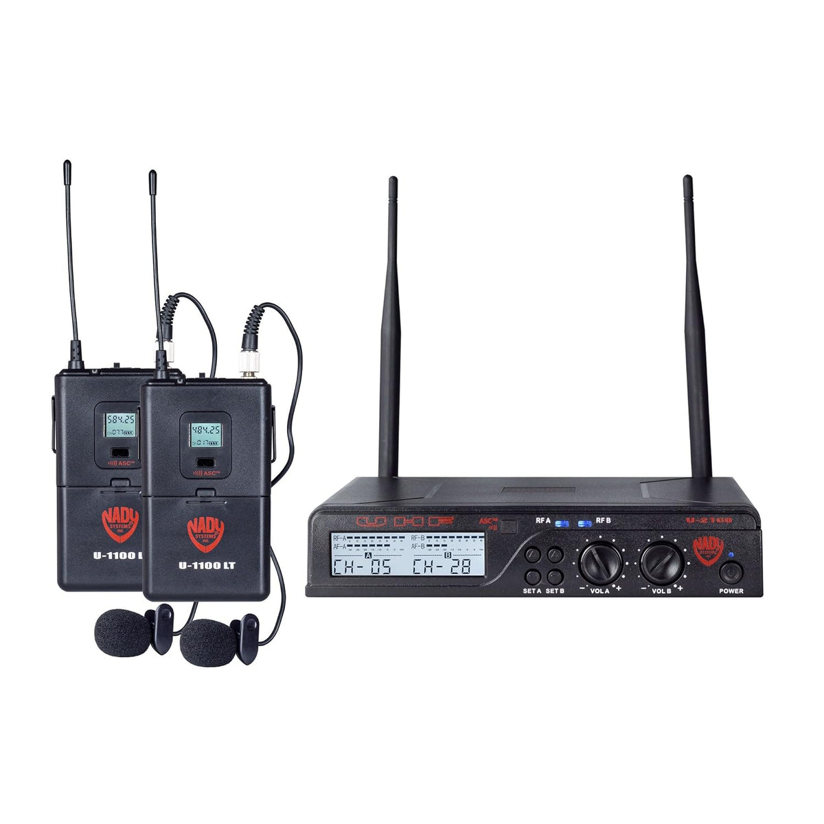 UHF Wireless Lavalier Microphone and Instrument/Guitar System L15316