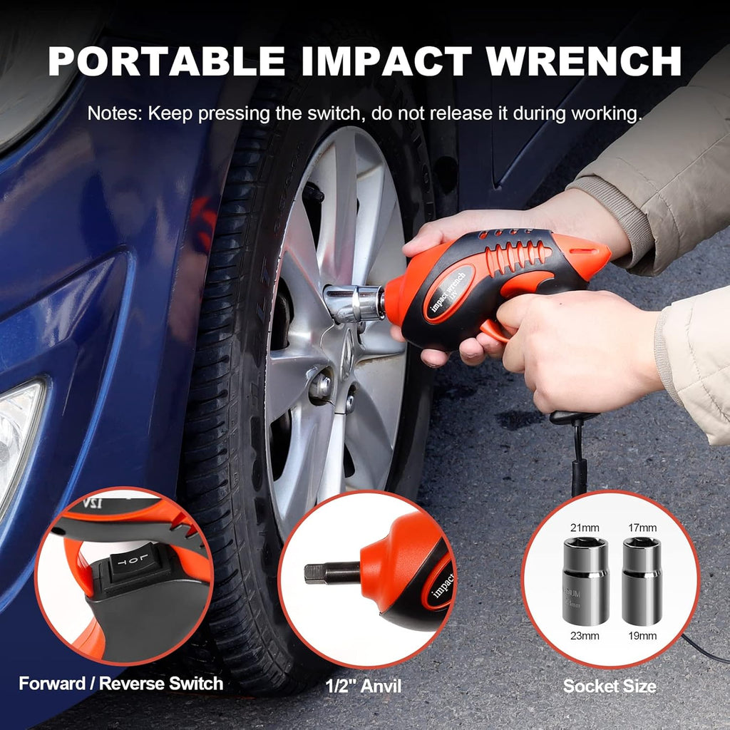 Electric Hydraulic Car Jack 5 Ton with Tire Inflator Pump and Electric Wrench B887480