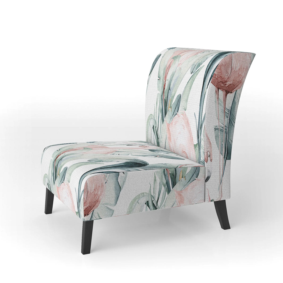Upholstered Patterned Accent Chair and Arm Chair N38110