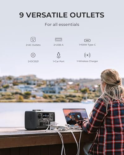 268Wh LiFePO4 Solar Generator with 2 600W AC Outlets Q79511