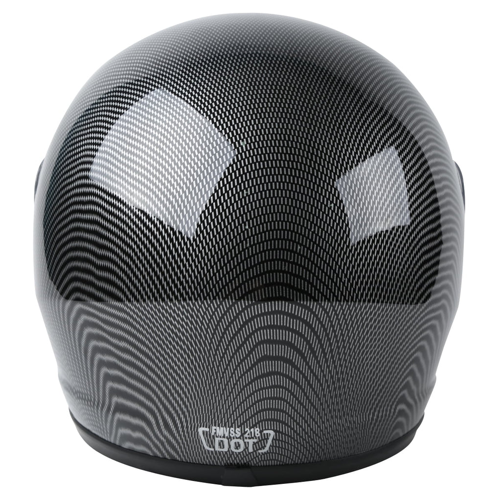 Black Carbon Fiber Full Face Motorcycle Helmet J452723