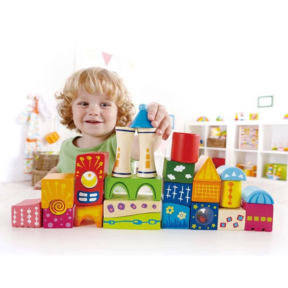 26 Piece Wooden Stacking Blocks Castle Toy G415723