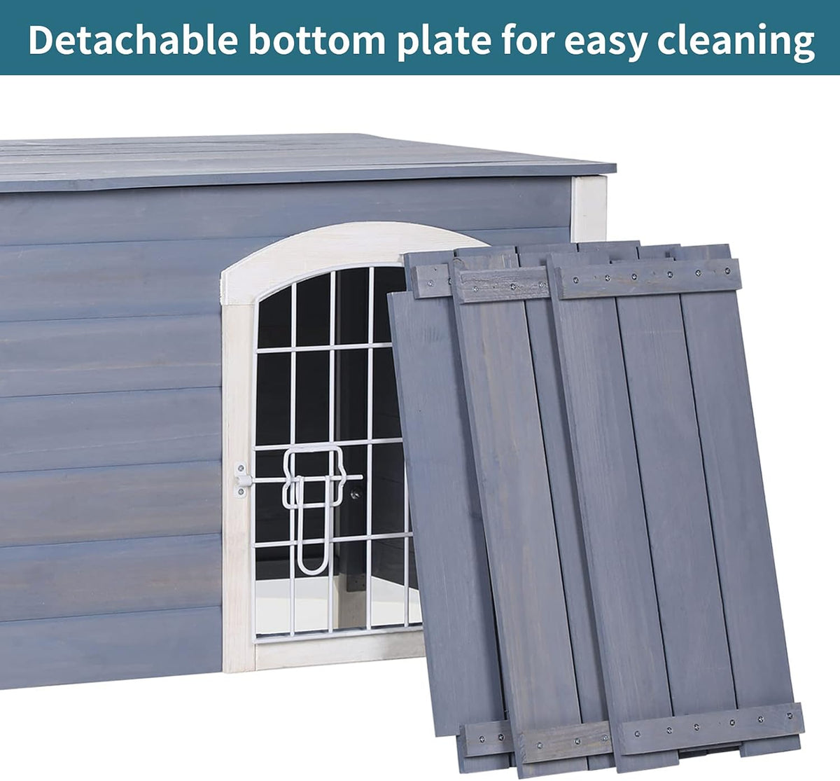 Indoor Wood Dog House with Elevated Floor G220