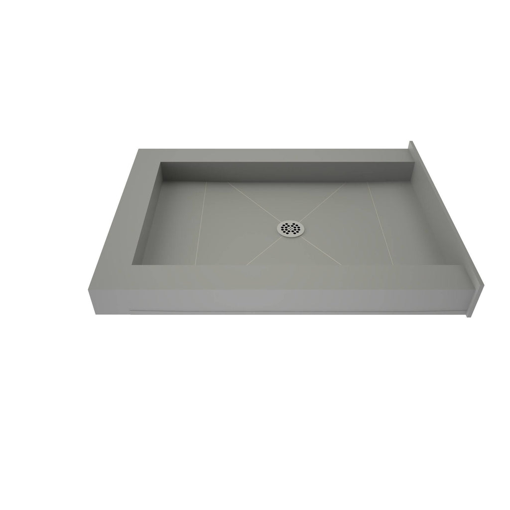 Triple Curb Shower Pan with Center Drain D138