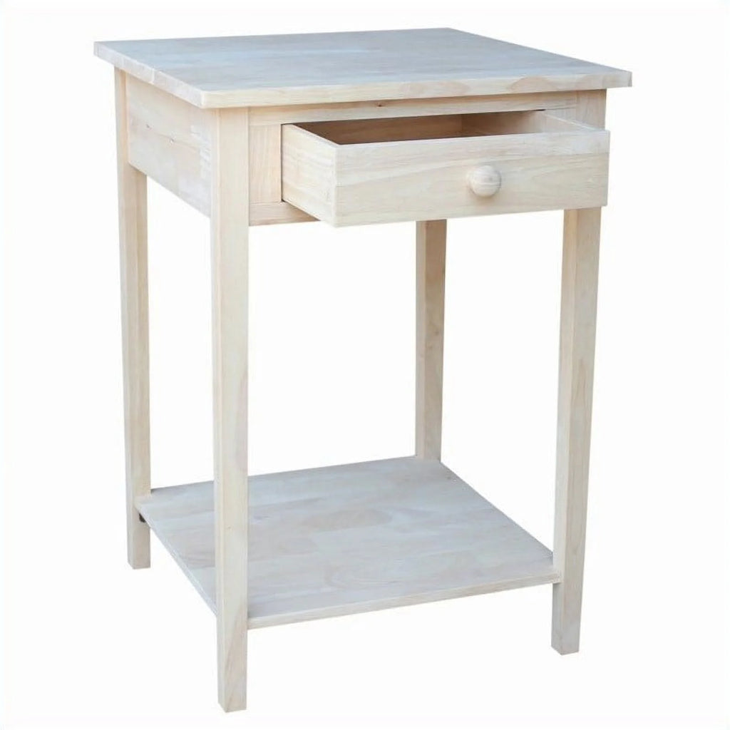 Unfinished 1-Drawer Bedside Table D290