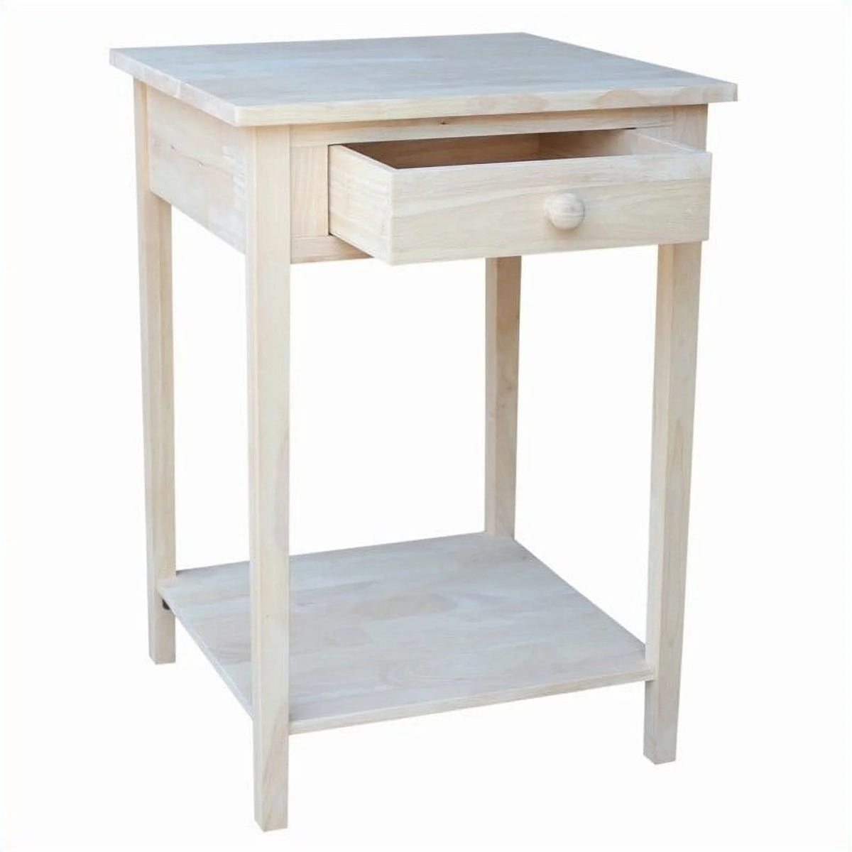 Unfinished 1-Drawer Bedside Table D290