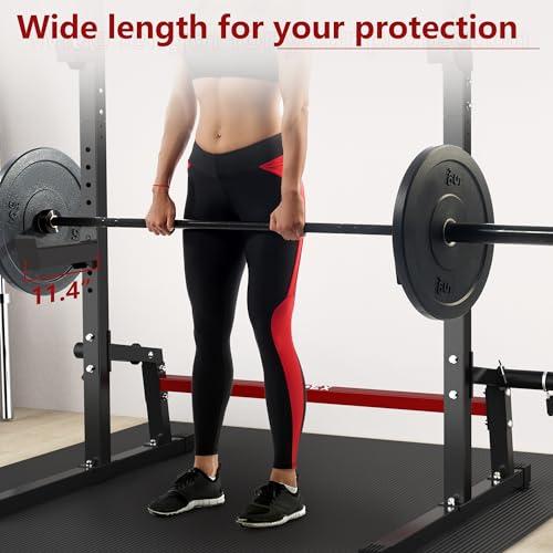 Adjustable Squat Rack Barbell Rack Squat Stand Bench Press Pull Up Home Gym E3228