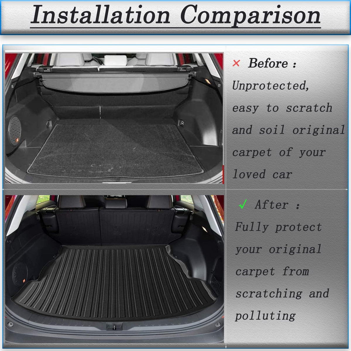 All-Weather 3D Waterproof TPO Cargo Liners D8075