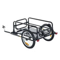Foldable Bike Cargo Trailer with Hitch, Black L976