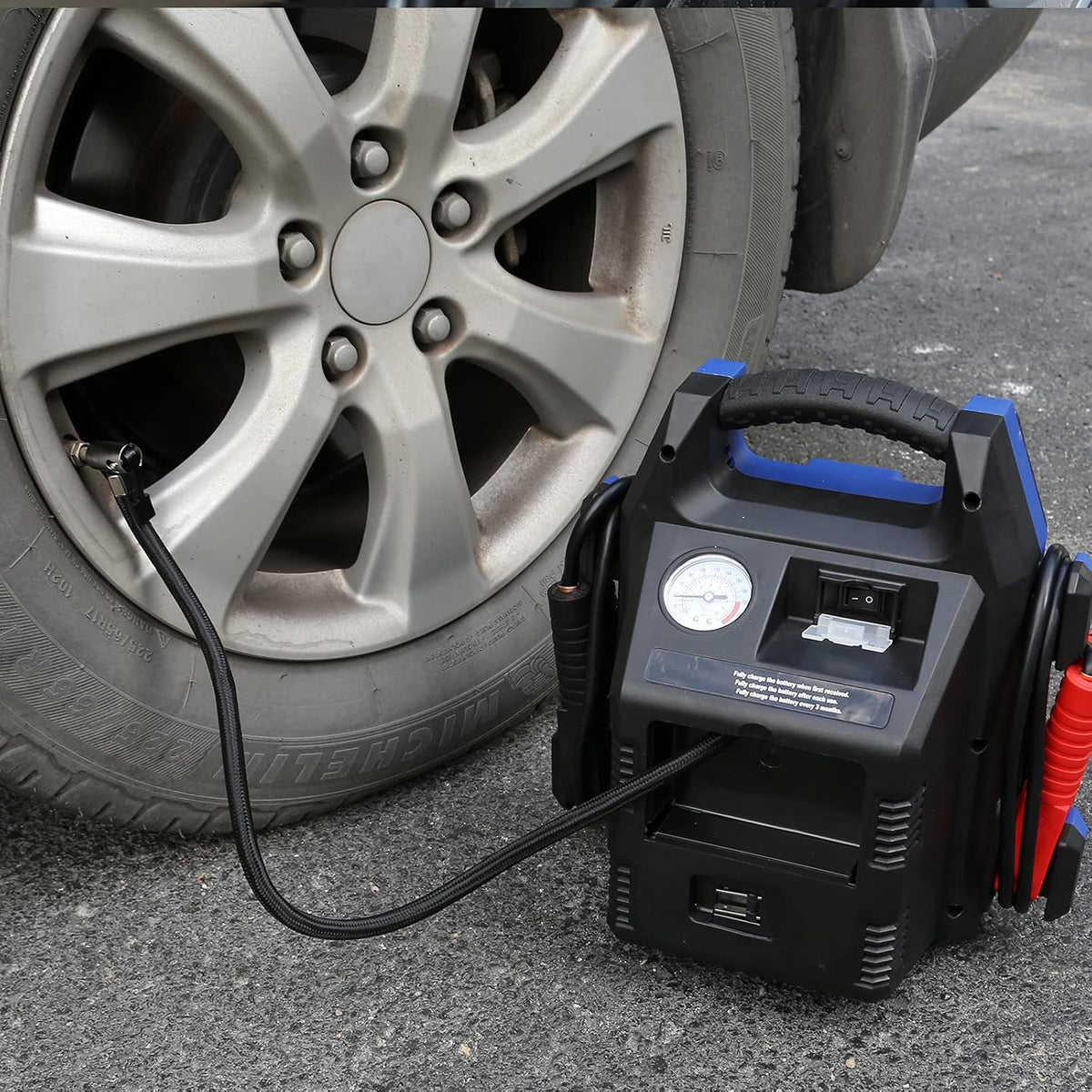 900 Peak/400 Instant Amps Portable Power Station Jump Starter with Air Compressor B419