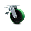 6" Poly on Cast Iron Caster - Swivel with Total Lock Brake Q1366